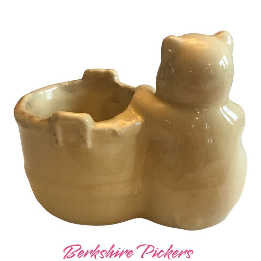 Shawnee Yellow PIG with Barrel Small Succulent Planter BB13 - Picture 3 of 8